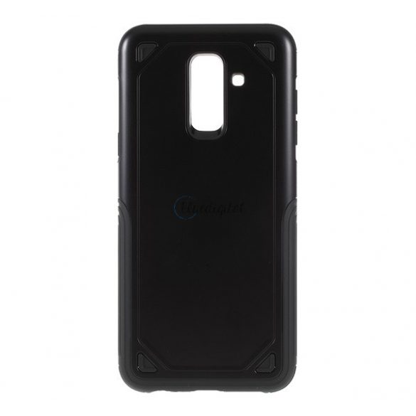 Protector de telefon din plastic Defender (rezistență medie la impact, interior din silicon, ultra subțire) NEGRU Samsung Galaxy A6+ (2018) SM-A605F