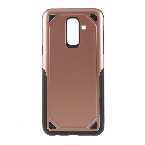 Protecție din plastic pentru telefon Defender (rezistență medie la impact, interior din silicon, ultra-subțire) GOLDEN Samsung Galaxy A6+ (2018) SM-A605F