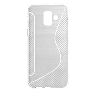 Protectie din silicon pentru telefon (S-line, model carbon) TRANSPARENT Samsung Galaxy A6 (2018) SM-A600F