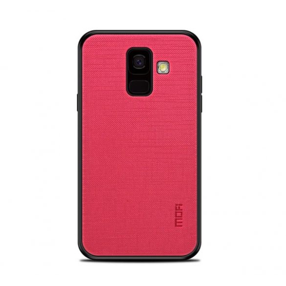 MOFI BRIGHT SHIELD plastic protecțiede telefon (cadru silicon, spate textil) PIROS Samsung Galaxy A6 (2018) SM-A600F