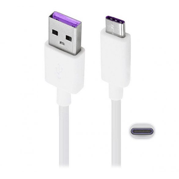 HUAWEI AP71 cablu de date (USB - Tip-C, 5A, încărcător rapid, 100cm) ALB