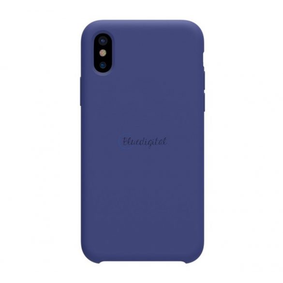 Protector de telefon din silicon NILLKIN FLEX PURE (ultra-subțire, ecologic, interior din microfibră de pluș, mat) ALBASTRU ÎNCHIS Apple iPhone X 5.8, Apple iPhone XS 5.8