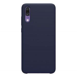 Protector de telefon din silicon NILLKIN FLEX PURE (ultra-subțire, ecologic, interior din microfibră de pluș, mat) ALBASTRU ÎNCHIS Huawei P20