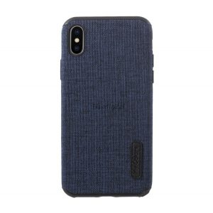 Protectie din silicon pentru telefon (acoperire textila) ALBASTRU INCHIS Apple iPhone X 5.8, Apple iPhone XS 5.8