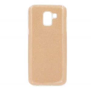 Protectie de telefon din silicon (interior din plastic, spate lucios) GOLD Samsung Galaxy J6 (2018) SM-J600F