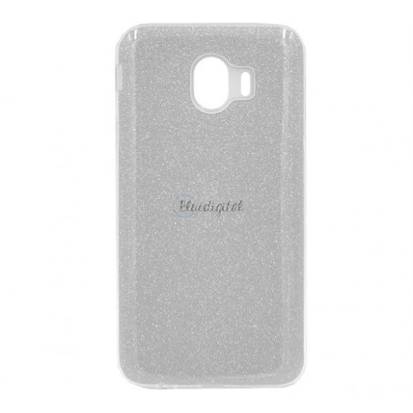 Protectie din silicon pentru telefon (interior din plastic, spate lucios) ARGINTIE Samsung Galaxy J4 (2018) SM-J400F