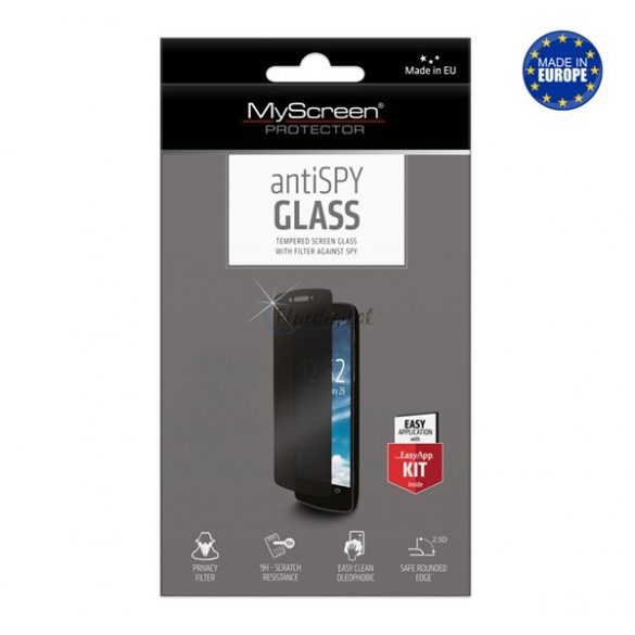 MYSCREEN ANTISPY GLASS EDGE sticlă de protecție pentru ecran (margine rotunjită 2.5D, protecție împotriva aruncării cu privirea, 9H) TRANSPARENT Apple iPhone SE (2016), Apple iPhone 5, Apple iPhone 5C, Apple iPhone 5S