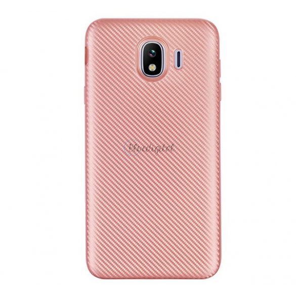 Protectie de telefon din silicon (model carbon) ROSE GOLD Samsung Galaxy J4 (2018) SM-J400F