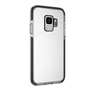 Protector de telefon din silicon 4-OK (rezistent mediu la impact, cadru cu perne de aer) NEGRU Samsung Galaxy S9 (SM-G960)