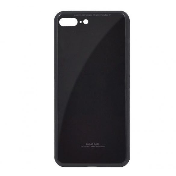 Protecție din plastic pentru telefon (rezistență medie la impact, spate din sticlă) negru Honor 9 Lite