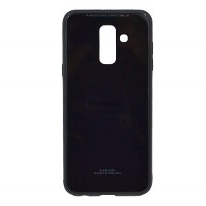 Protectie din plastic pentru telefon (rezistenta la impact mediu, spate din sticla) NEGRU Samsung Galaxy A6+ (2018) SM-A605F