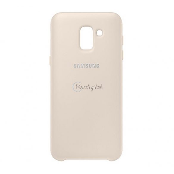 Protector de telefon din plastic SAMSUNG (dublu strat, cauciucat) GOLD Samsung Galaxy J6 (2018) SM-J600F