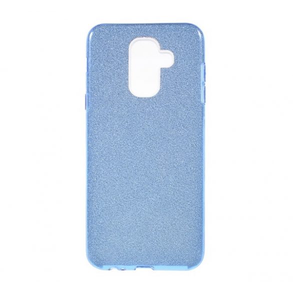 Husă silicon pentru telefon (plastic în interior, strat de hârtie sclipitoare detașabil) albastruSamsung Galaxy A6+ (2018) SM-A605F