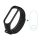 Cadru din silicon (dimensiune personalizată, curea din silicon + ecran complet, protector de ecran PET) NEGRU Xiaomi MI Band 3, Xiaomi MI Band 4