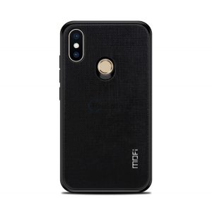 Protectie telefon din plastic MOFI BRIGHT SHIELD (cadru silicon, spate textil) NEGRU Xiaomi Mi 8 SE