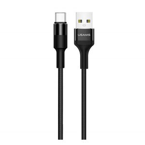 Cablu de date USAMS U5 (USB - Type-C, 120cm, anti-rupere, șiret) NEGRU