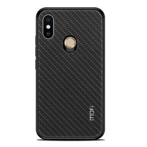 MOFI HONOR protecțiede telefon din plastic (cadru din silicon, spate cu efect de piele, model împletit) negru Xiaomi Mi 8 SE