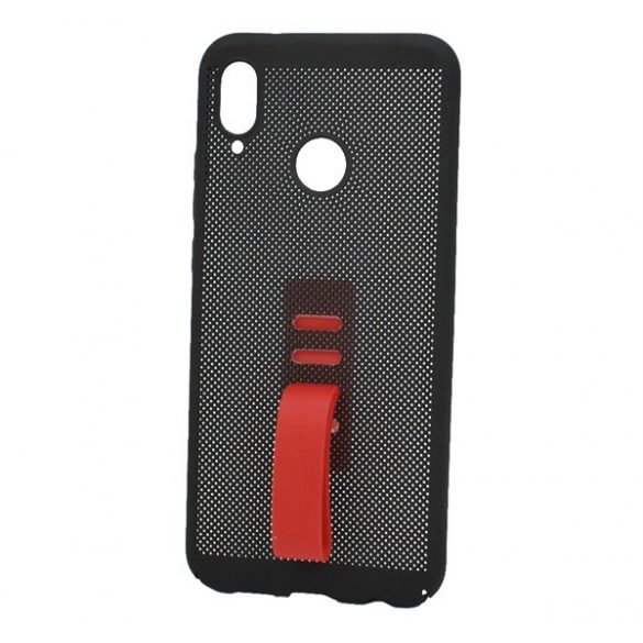 Protectie de telefon din plastic (cauciucat, perforat, silicon slip-on) NEGRU Huawei P20 Lite