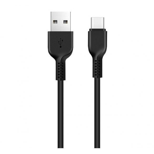 Cablu de date HOCO X20 (USB - Type-C, încărcător rapid, 100cm, anti-rupere) NEGRU