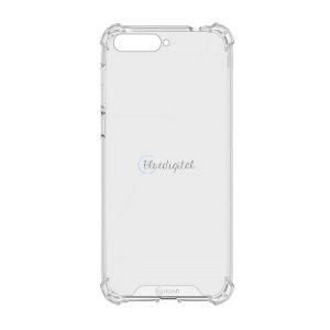 Protectie de telefon din plastic ROAR JELLY ARMOR (cadru din silicon, rezistenta medie la impact, colt cu perna de aer) TRANSPARENT Huawei Y6 (2018)