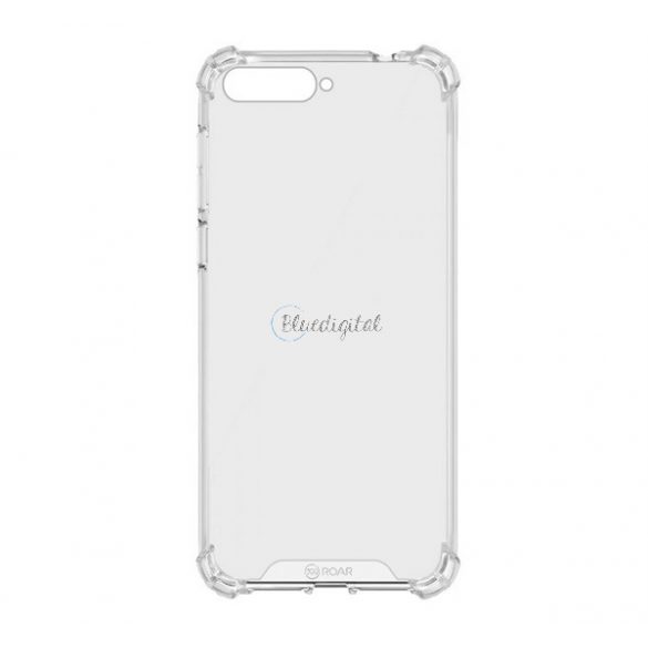 Protectie de telefon din plastic ROAR JELLY ARMOR (cadru din silicon, rezistenta medie la impact, colt cu perna de aer) TRANSPARENT Huawei Y6 (2018)