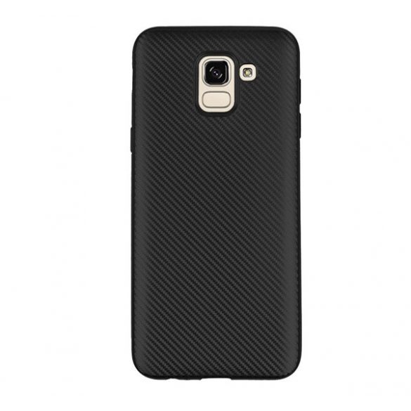 Protectie din silicon pentru telefon (model carbon) NEGRU Samsung Galaxy J6 (2018) SM-J600F