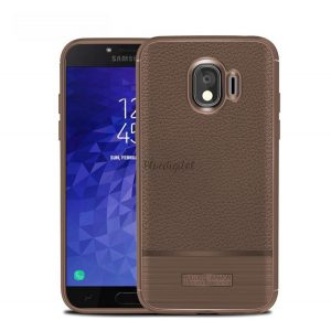 Protector de telefon din silicon (rezistenta la impact mediu, efect piele, periat) MARO Samsung Galaxy J4 (2018) SM-J400F