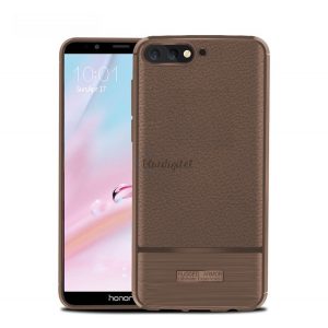 Protector de telefon din silicon (rezistenta la impact mediu, efect piele, periat) MARO Huawei Y6 (2018)