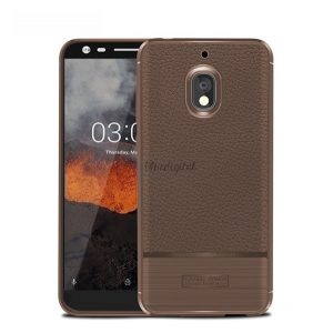 Protector de telefon din silicon (rezistenta la impact mediu, efect piele, periat) MARO Nokia 2.1