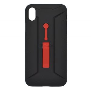 Protector de telefon din silicon NILLKIN GRIP (interior din plastic, rezistent la impact moderat, poate fi tras pe deget) NEGRU Apple iPhone XR 6.1