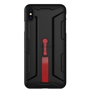 Protector de telefon din silicon NILLKIN GRIP (interior din plastic, rezistenta medie la impact, poate fi tras pe deget) NEGRU Apple iPhone XS Max 6.5