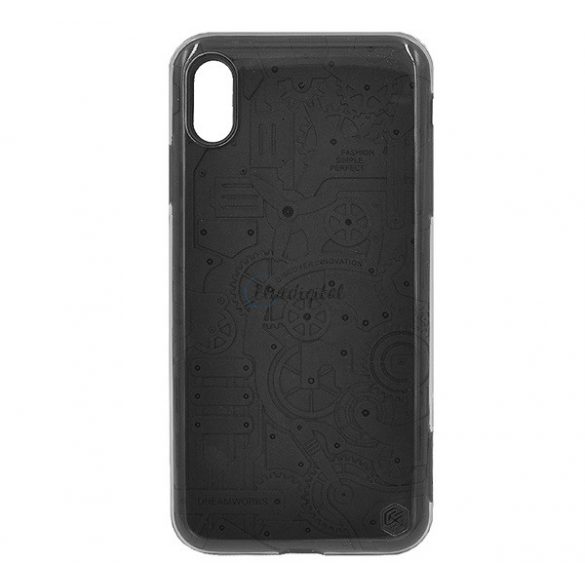 Protector de telefon din plastic NILLKIN MACHINERY (cadru din silicon, model roată) NEGRU Apple iPhone XS Max 6.5