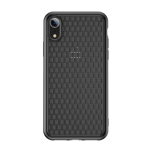 BASEUS BV protector de telefon din silicon de a doua generație (model împletit) NEGRU Apple iPhone XR 6.1