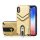 Protector de telefon din plastic Defender (rezistenta la impact mediu, cauciucat, suport metalic) GOLD Apple iPhone XR 6.1