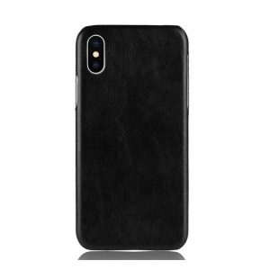 Protectie din plastic pentru telefon (efect piele) NEGRU Apple iPhone XR 6.1