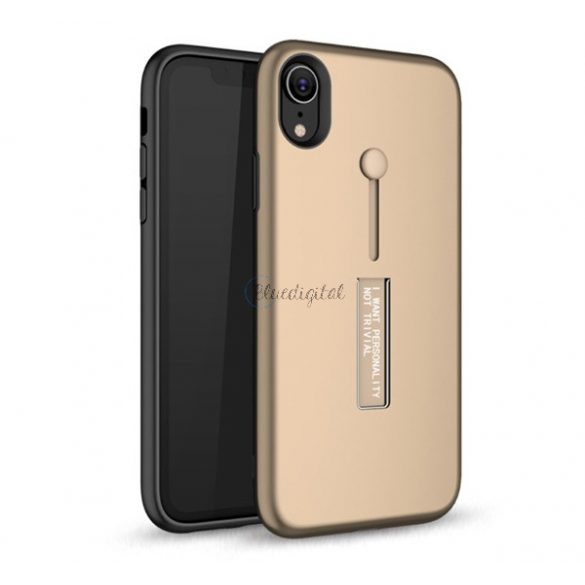 Protector de telefon din plastic (cauciucat, silicon slip-on) GOLD Apple iPhone XR 6.1