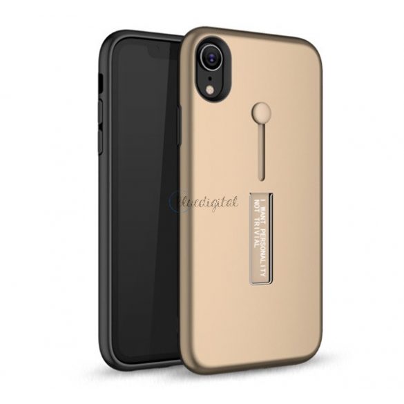 Protector de telefon din plastic (cauciucat, silicon slip-on) GOLD Apple iPhone XS Max 6.5