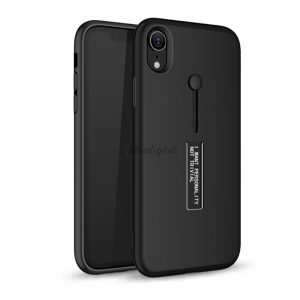 Protector de telefon din plastic (cauciucat, silicon slip-on) NEGRU Apple iPhone XR 6.1