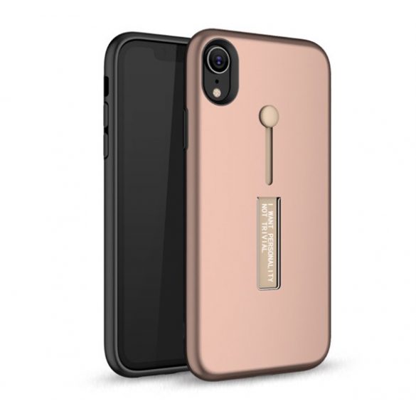 Protectie din plastic pentru telefon (cauciucat, silicon slip-on) ROSE GOLD Apple iPhone XS Max 6.5