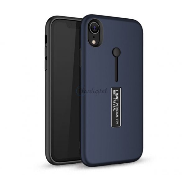 Protector de telefon din plastic (cauciucat, silicon slip-on) ALBASTRU ÎNCHIS Apple iPhone XS Max 6.5