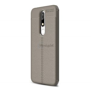 Protectie din silicon pentru telefon (rezistenta la impact mediu, efect piele, model de cusaturi) GRI Nokia 5.1 Plus (Nokia X5)