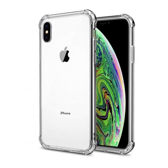 Protector de telefon din silicon (rezistenta la impact mediu, colt cu perna de aer) TRANSPARENT Apple iPhone XS Max 6.5