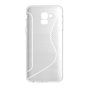 Protectie din silicon pentru telefon (S-line, model carbon) TRANSPARENT Samsung Galaxy J6 (2018) SM-J600F