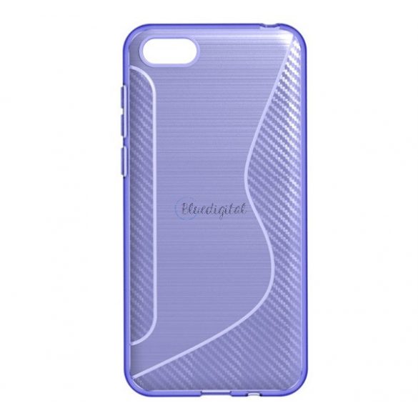 Protectie din silicon pentru telefon (S-line, model carbon) PURPLE Huawei Y5 2018 (Y5 Prime 2018), Honor 7S