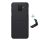 Protectie de telefon din plastic NILLKIN SUPER FROSTED (cauciucat, suprafata aspra + suport de birou) NEGRU Samsung Galaxy J6 (2018) SM-J600F