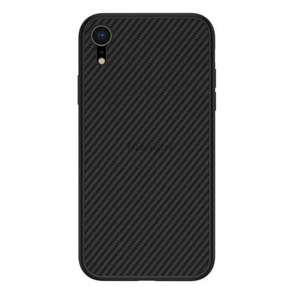 Protector de telefon din plastic NILLKIN FIBRA SINTETICA (prietenos cu mediul, model carbon) NEGRU Apple iPhone XR 6.1