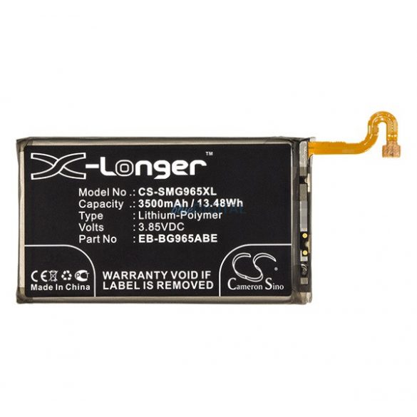 Baterie Li-Polymer CAMERON SINO (3.85V/3500mAh, compatibilă cu Samsung EB-BG965ABA) BLACK Samsung Galaxy S9 Plus (SM-G965)