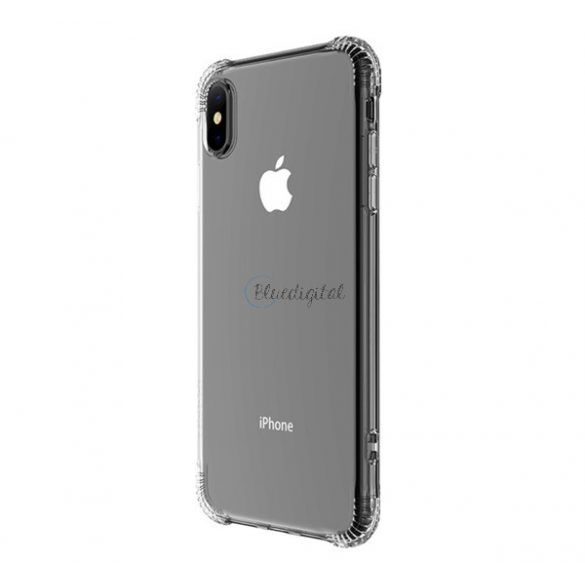 Protectie de telefon din silicon HOCO ARMOR (rezistenta medie la impact, colt cu perna de aer, spate transparent) TRANSPARENT Apple iPhone XS Max 6.5