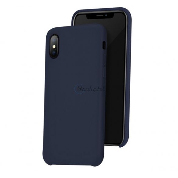 Protectie de telefon din plastic HOCO PURE (rezistenta la impact mediu, cauciucata) ALBASTRU INCHIS Apple iPhone XS Max 6.5