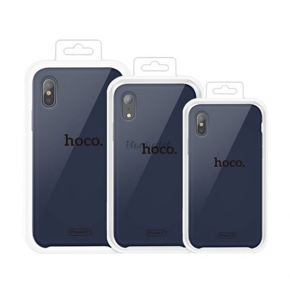 Protectie de telefon din plastic HOCO PURE (rezistenta la impact mediu, cauciucata) ALBASTRU INCHIS Apple iPhone XS Max 6.5